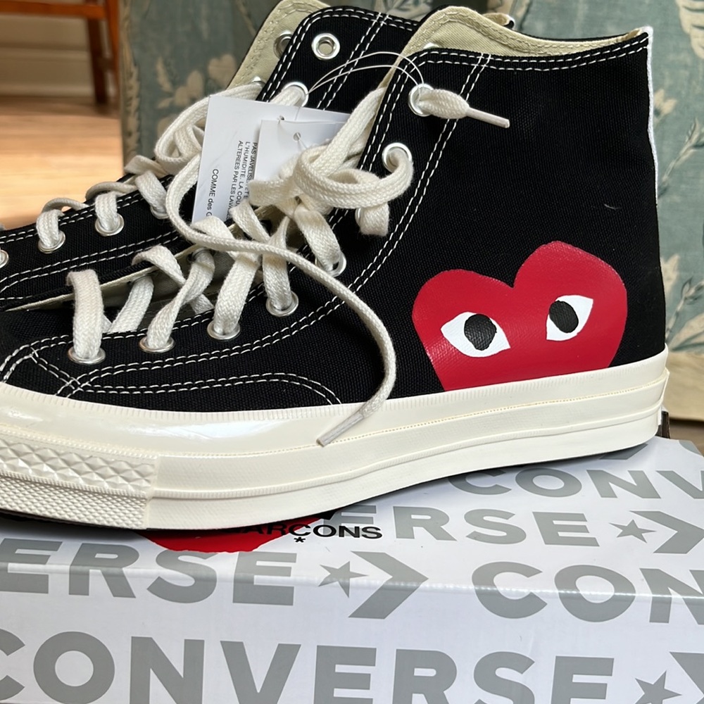 Black and Red Comme des Garçons Converse